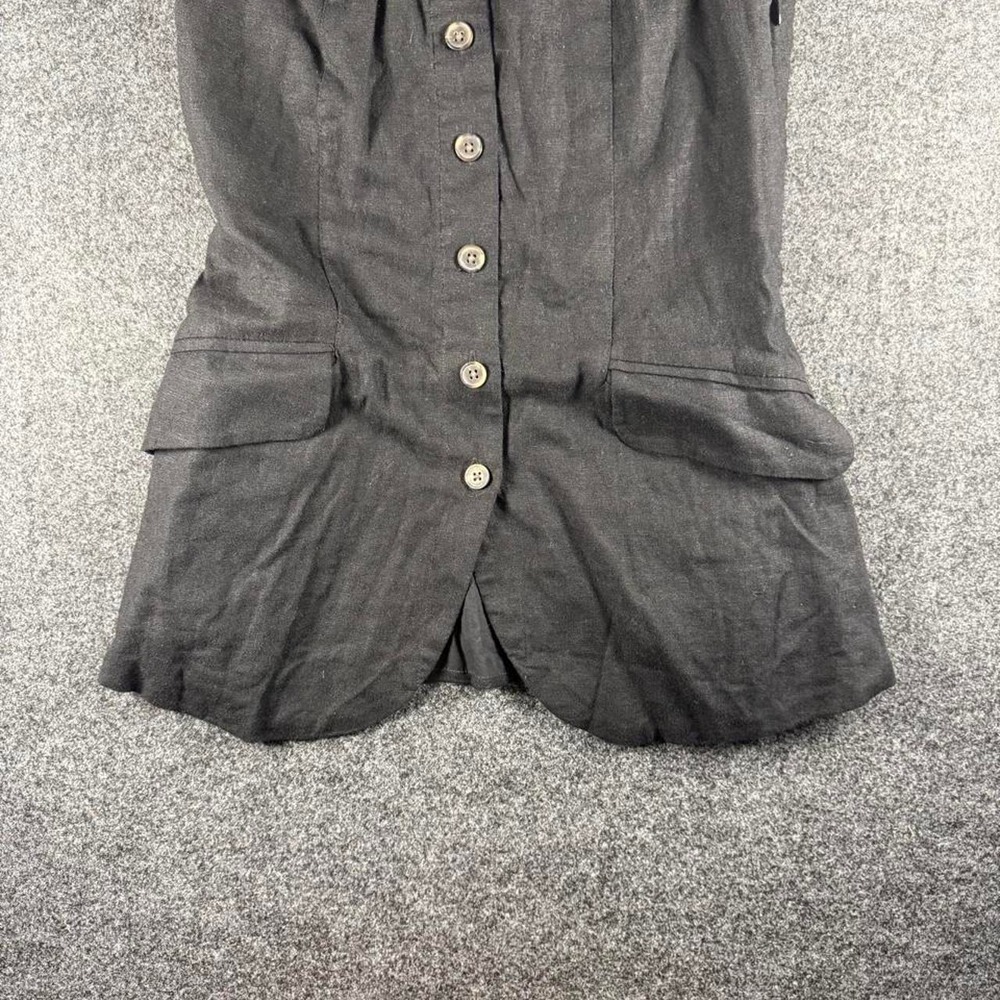 Universal Thread black linen button up top with pockets Size Small - Picture 5 of 6